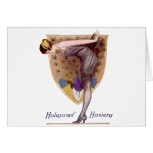 Vintage Peacock Woman Flapper Pretty