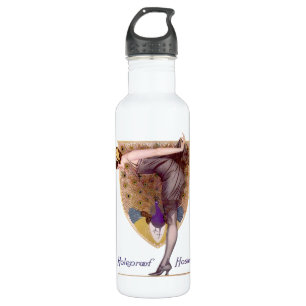Vintage Peacock Woman Flapper Pretty 710 Ml Water Bottle