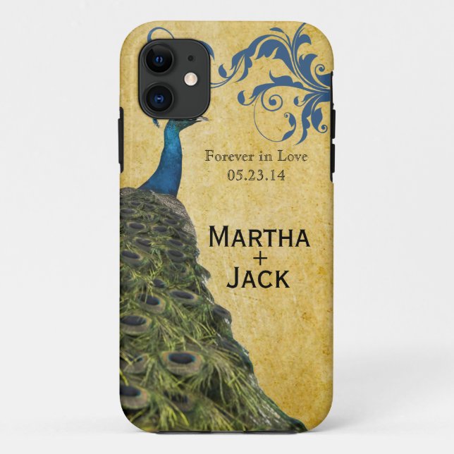 Vintage Peacocks Case-Mate iPhone Case (Back)