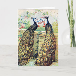 Vintage Peacocks - Happy Mother's Day Card
