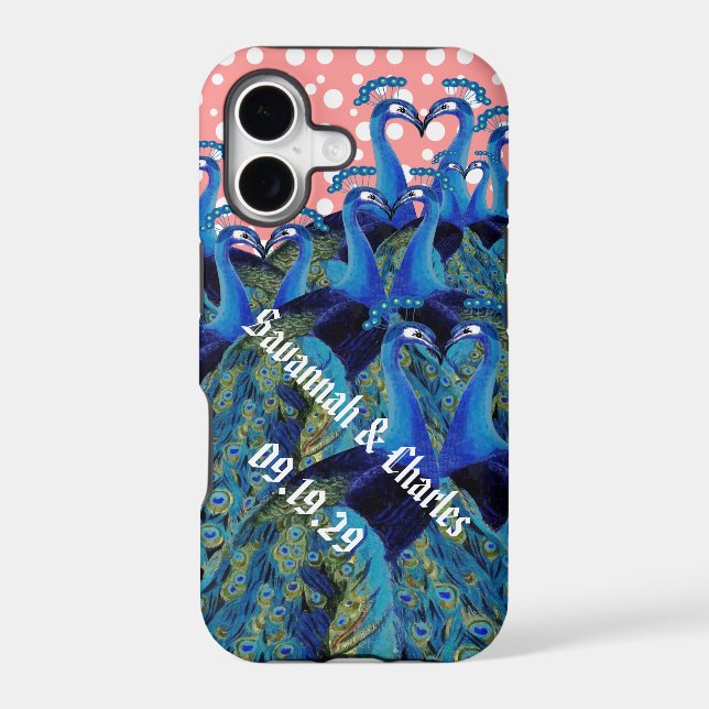 Vintage Peacocks Kissing Wedding Gifts (Back)