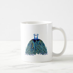 Vintage Peacocks Kissing Wedding Gifts Coffee Mug