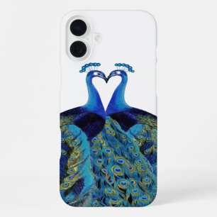 Vintage Peacocks Kissing Wedding Gifts iPhone 16 Plus Case