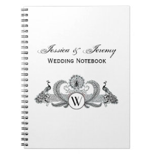 Vintage Peacocks Monogram Notebook