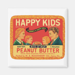 Vintage Peanut Butter Food Product Label Magnet
