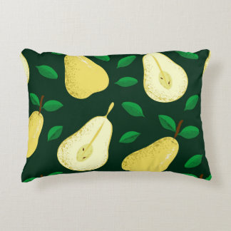 Vintage Pear Botanical: Light Green Decorative Cushion