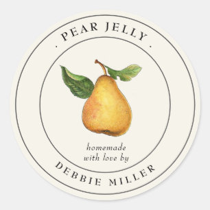 Vintage Pear Jelly canning Label
