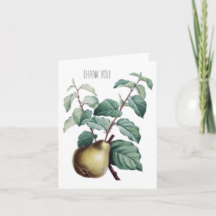 Vintage Pear Thank You Card