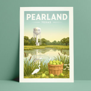 Vintage Pearland Texas Postcard