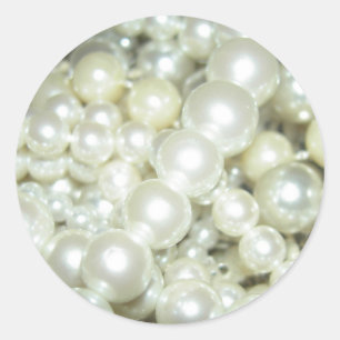 Vintage Pearls Classic Round Sticker