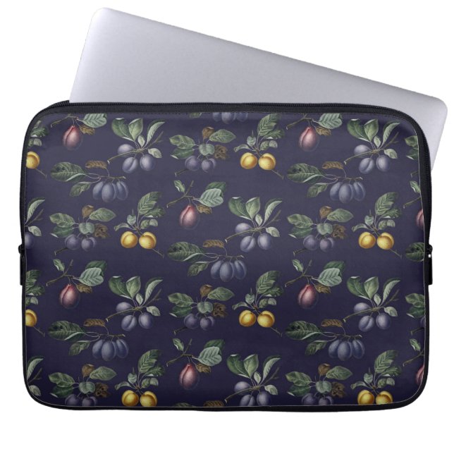 Vintage Pears and Plums Laptop Sleeve (Front)