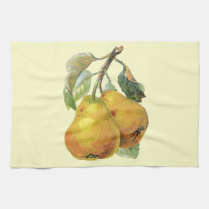 Vintage Pears - French Country Home Decor Tea Towel