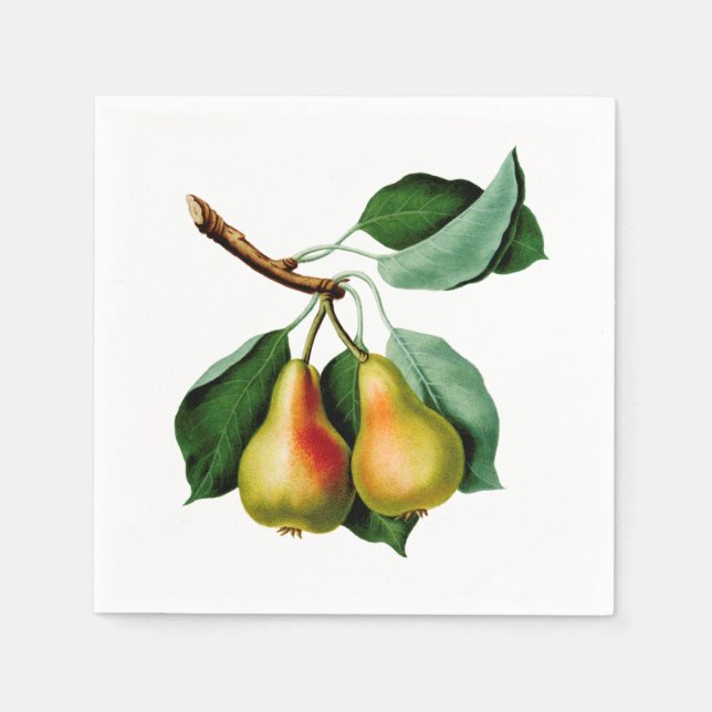 Vintage Pears Napkin (Front)