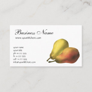Vintage Pears, Organic Foods, Ripe Fruit Business Card