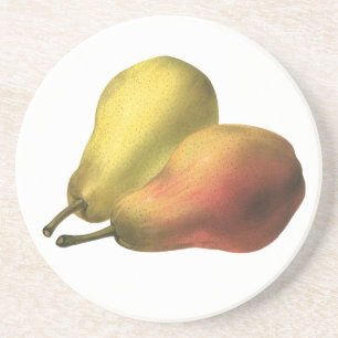 Vintage Pears, Organic Foods, Ripe Fruit Coaster