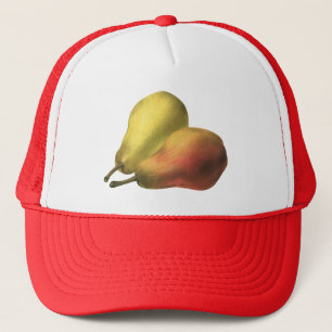 Vintage Pears, Organic Foods, Ripe Fruit Trucker Hat
