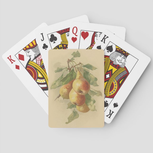 Vintage pears playing cards (Back)