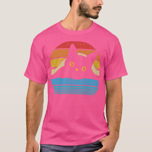 Vintage Peeking Cat Retro Style Cats Kitty Lover G T-Shirt