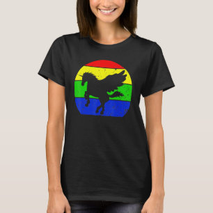 Vintage Pegasus Retro Pegasus Animal Silhouette 80 T-Shirt