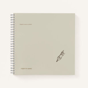 Vintage Pen nib- Dark Academia Minimalist Library Notebook