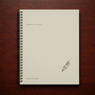 Vintage Pen nib- Dark Academia Minimalist Library Notebook