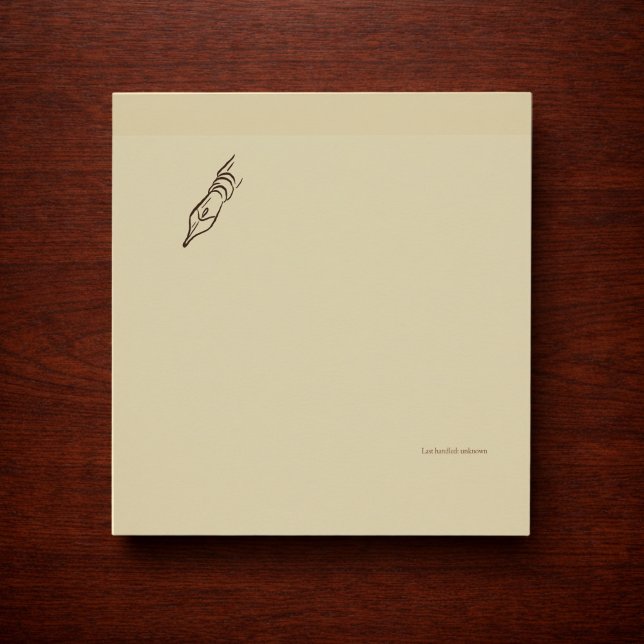 Vintage Pen nib- Dark Academia Minimalist Library  Post-it Notes (Creator Uploaded)