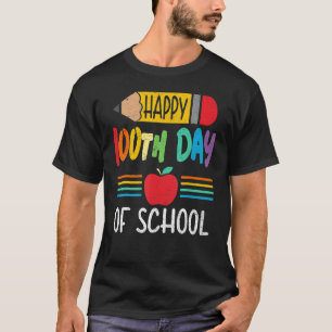 Vintage Pencil Happy 100th Day Of School Teacher B T-Shirt