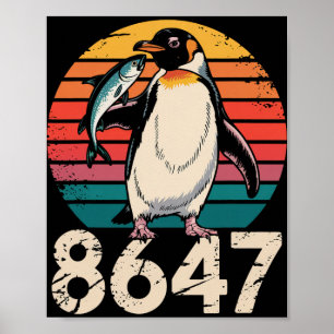 Vintage Penguin 86 47 Protest - 8647 Penguin Anti Poster