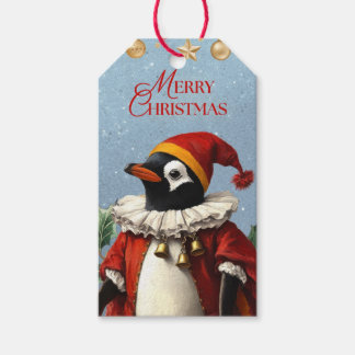 VINTAGE PENGUIN GIFT TAG MERRY CHRISTMAS