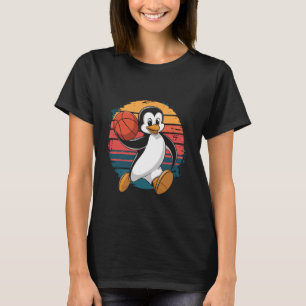 Vintage Penguin Playing Basketball Penguin lovers T-Shirt