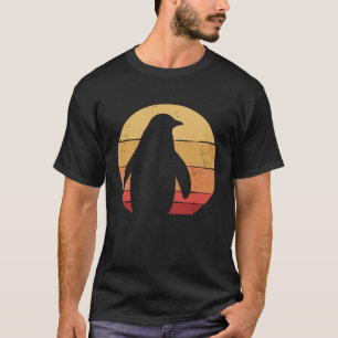 Vintage Penguin Retro 80s 70s Sunset Penguins Anim T-Shirt