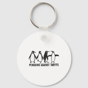 Vintage Penguins Protest Against Funny Penguins Ta Key Ring