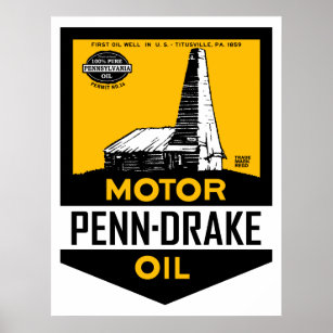 Vintage Penn Drake Motor Oil sign