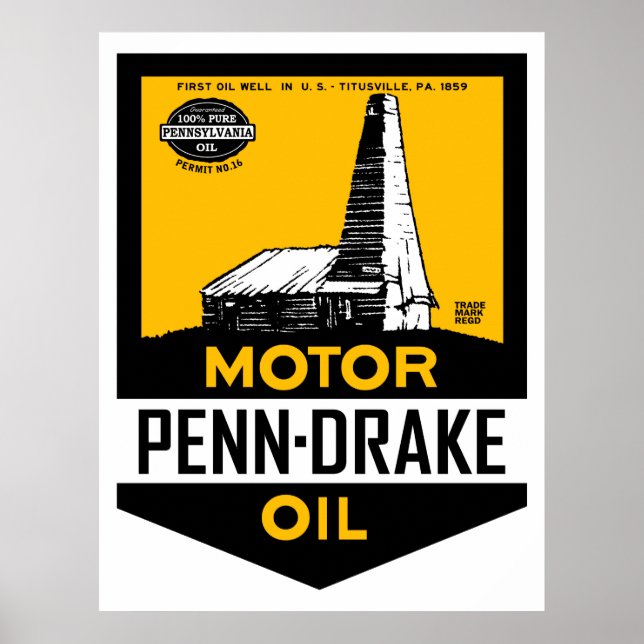 Vintage Penn Drake Motor Oil sign (Front)