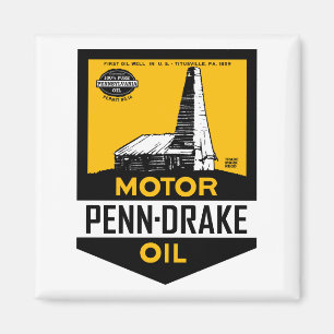 Vintage Penn Drake Motor Oil sign Magnet