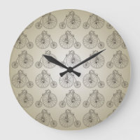 Vintage Penny Farthing Bicycle Wall Clock