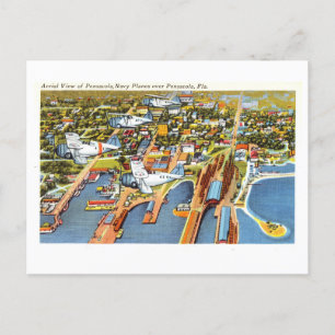 Vintage Pensacola Postcard with Navy Planes