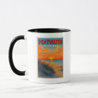 Vintage Pentwater Michigan Cup Coffee Mug