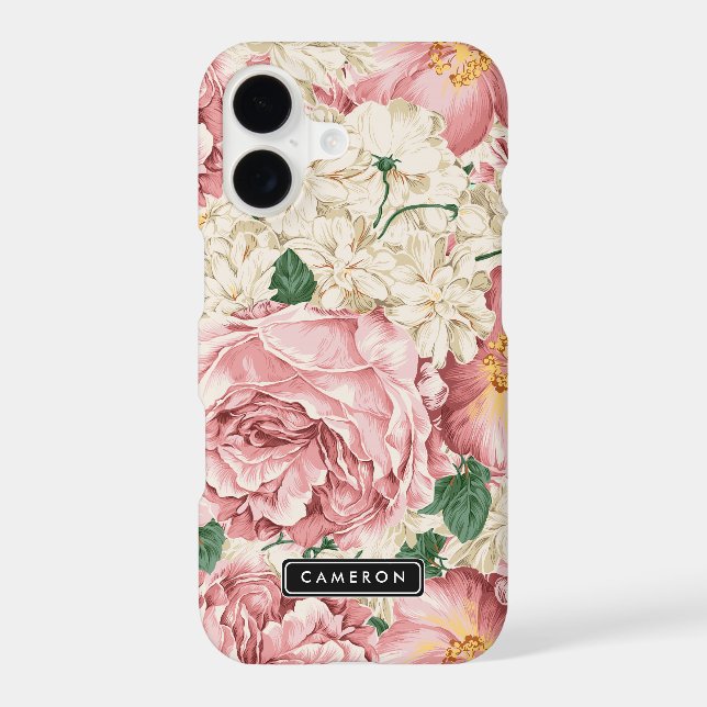Vintage Peonies and Hydrangeas iPhone 7 Plus Case (Back)