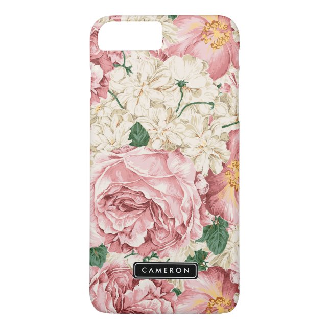 Vintage Peonies and Hydrangeas iPhone 7 Plus Case (Back)