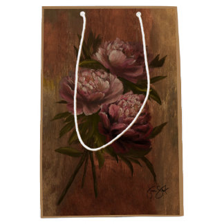 Vintage Peonies Medium Gift Bag