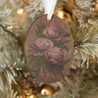 Vintage Peonies Ornament