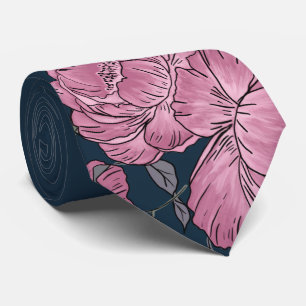 Vintage Peonies Tie