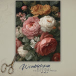 Vintage Peony and Garden Rose Floral Decoupage Tissue Paper<br><div class="desc">Looking to add timeless floral elegance to your next craft project? This vintage-style decoupage tissue paper features a lush bouquet of pink peonies, garden roses, and soft golden blooms, all rendered in rich, painterly detail. Inspired by antique botanical paintings, the moody colour palette of deep greens, blush tones, and warm...</div>