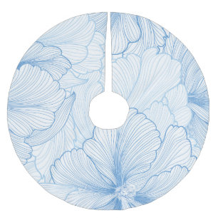 Vintage Peony: Floral Seamless Pattern Brushed Polyester Tree Skirt