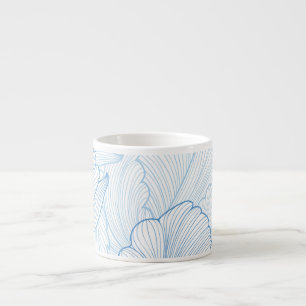 Vintage Peony: Floral Seamless Pattern Espresso Cup