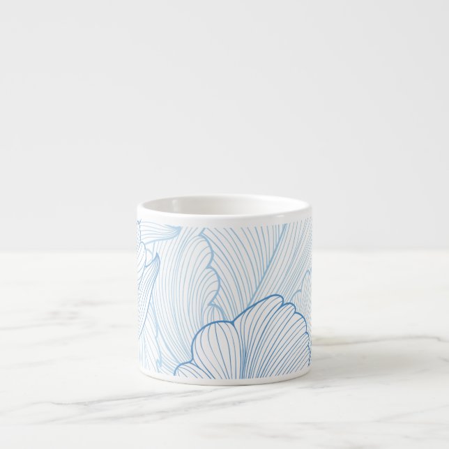 Vintage Peony: Floral Seamless Pattern Espresso Cup (Front)