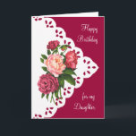 Vintage Peony Flower for Daughter Birthday Card<br><div class="desc">Vintage Peony Flower for Daughter Birthday</div>