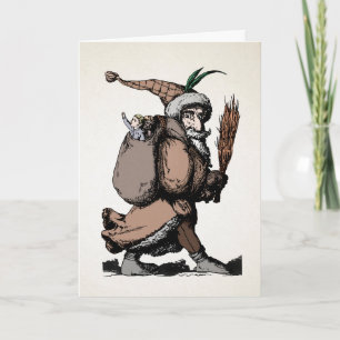 Vintage Pere Fouettard Christmas Card