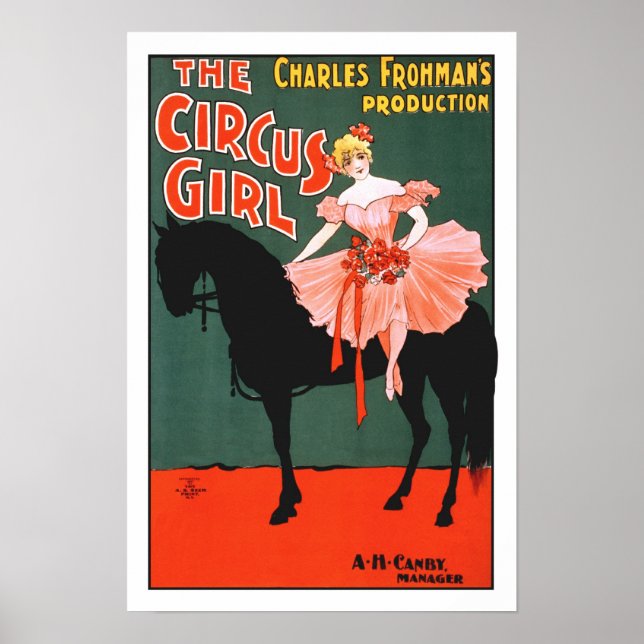 Vintage Performing Arts Poster The Circus Girl (Front)